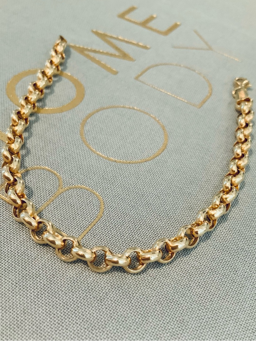 14k Solid Gold Rolo Link Bracelet